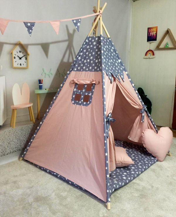 Children's tent cotton pink